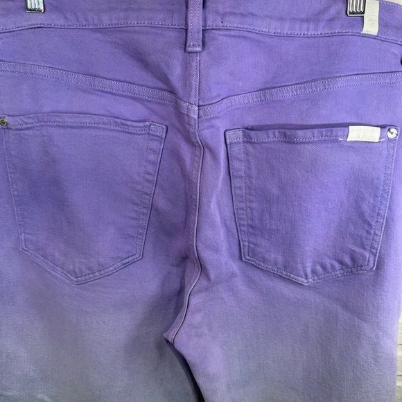 7 For All Mankind Purple Ombre High Rise Straight Leg Jeans, Women’s Size 32 - Picture 10 of 14
